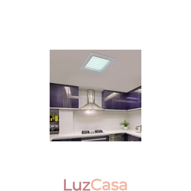Luzes de montagem embutida modernas em formato quadrado