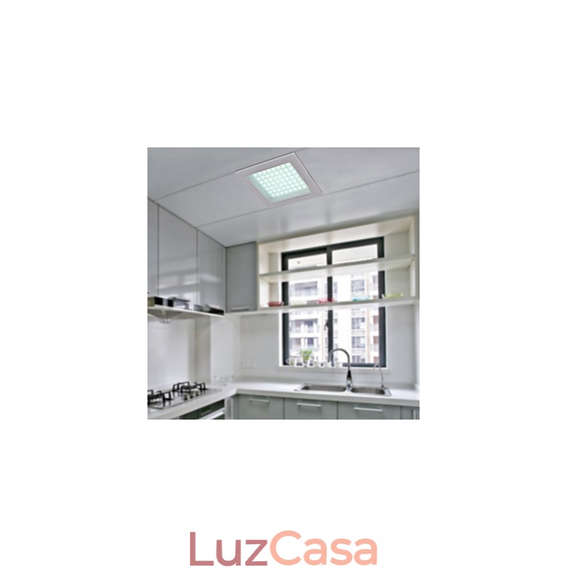 Luzes de montagem embutida modernas em formato quadrado