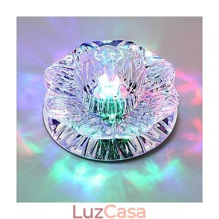 Luminária de teto de cristal Spotlight SMD 3W Lâmpada criativa Tubo de luz colorida Luz de cúpula colorida