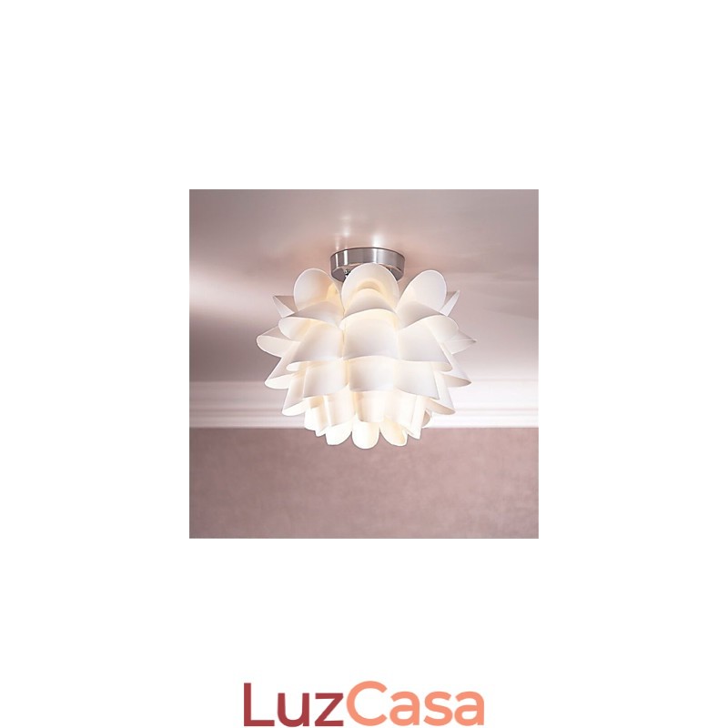 Luminária de teto com flor branca, 1 luminária pendente, luminária suspensa