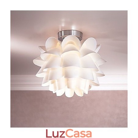 Luminária de teto com flor branca, 1 luminária pendente, luminária suspensa Luminária de teto com flor branca, 1 luminária pendente, luminária suspensa