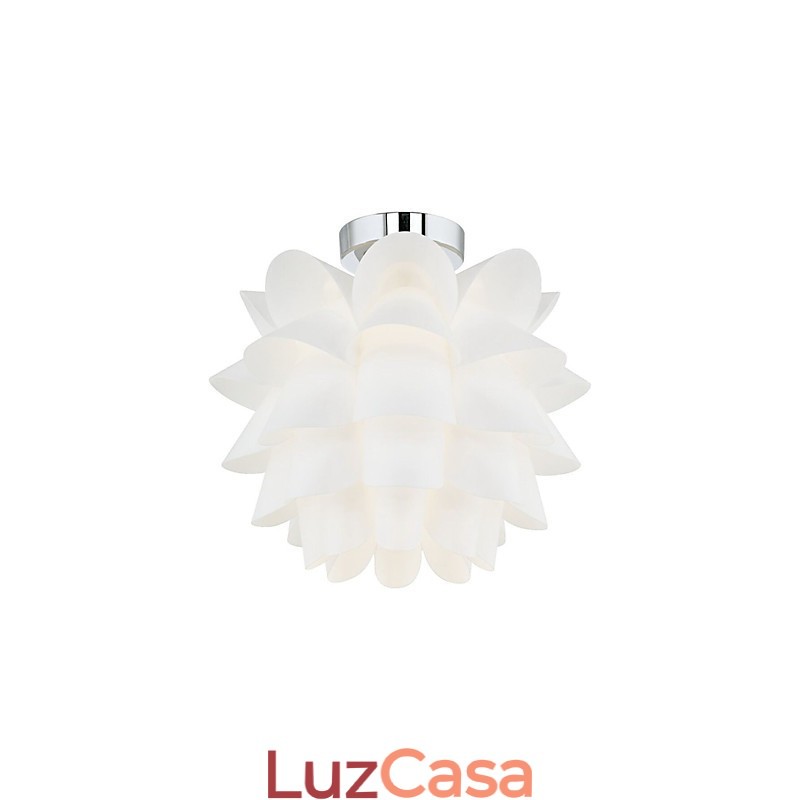 Luminária de teto com flor branca, 1 luminária pendente, luminária suspensa