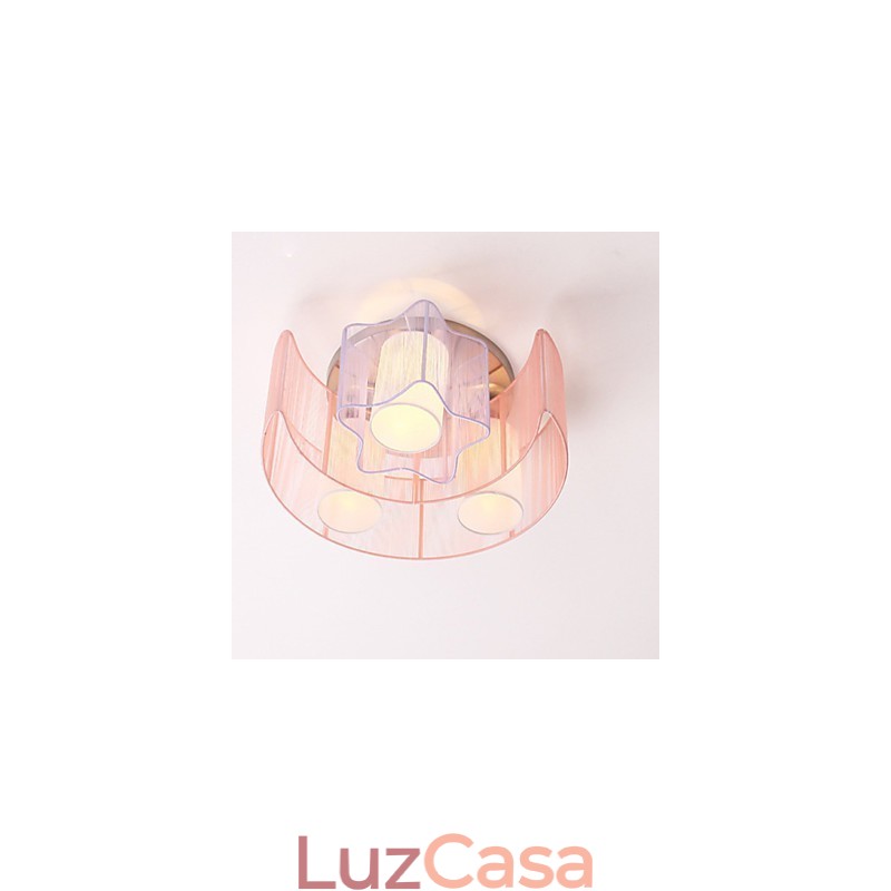 Desenho Linha Romântico Estrelas A Lua Absorver Lâmpada de Luz Dome