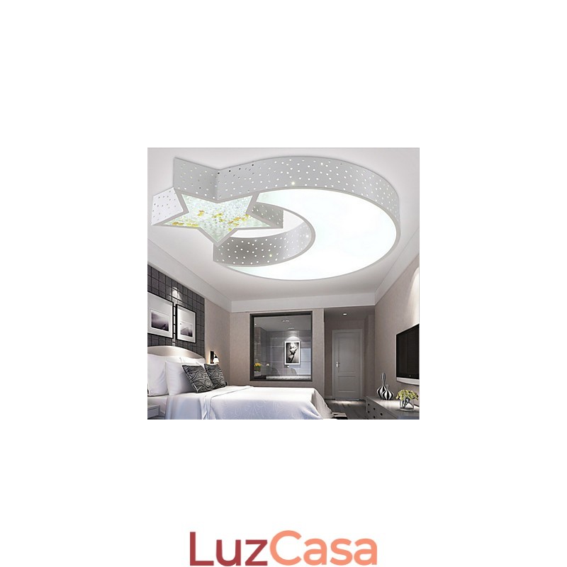 Montagem embutida moderna contraída estrela e lua padrão metal