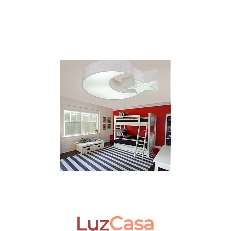 Montagem embutida moderna contraída estrela e lua padrão metal