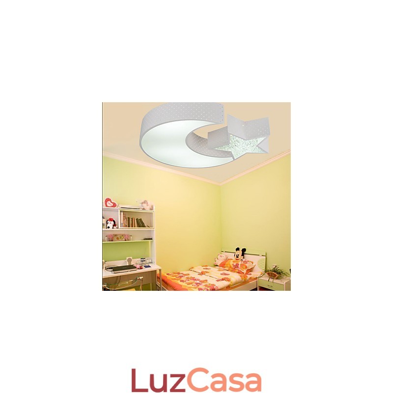 Montagem embutida moderna contraída estrela e lua padrão metal