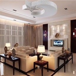 Montagem embutida moderna contraída estrela e lua padrão metal