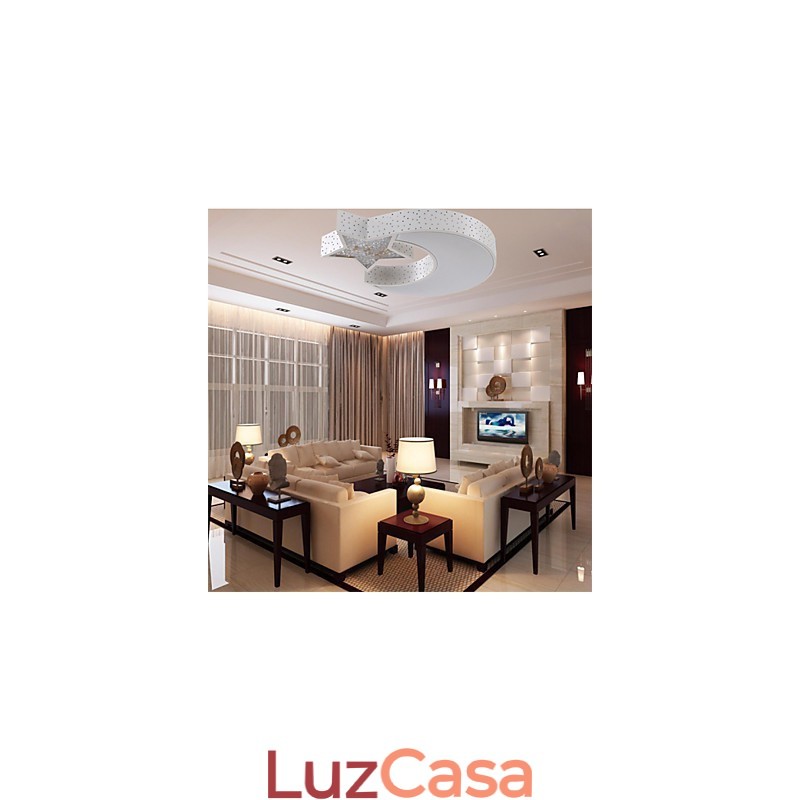 Montagem embutida moderna contraída estrela e lua padrão metal