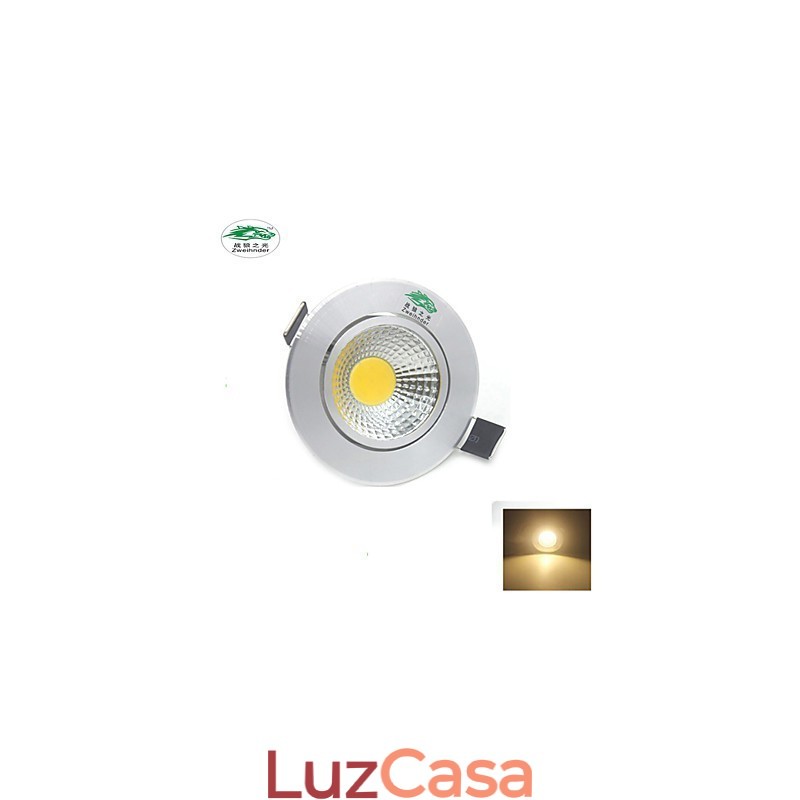 4PCS Zweihnder 3W 300Lm COB Lâmpada de teto Downlight Luz branca quente