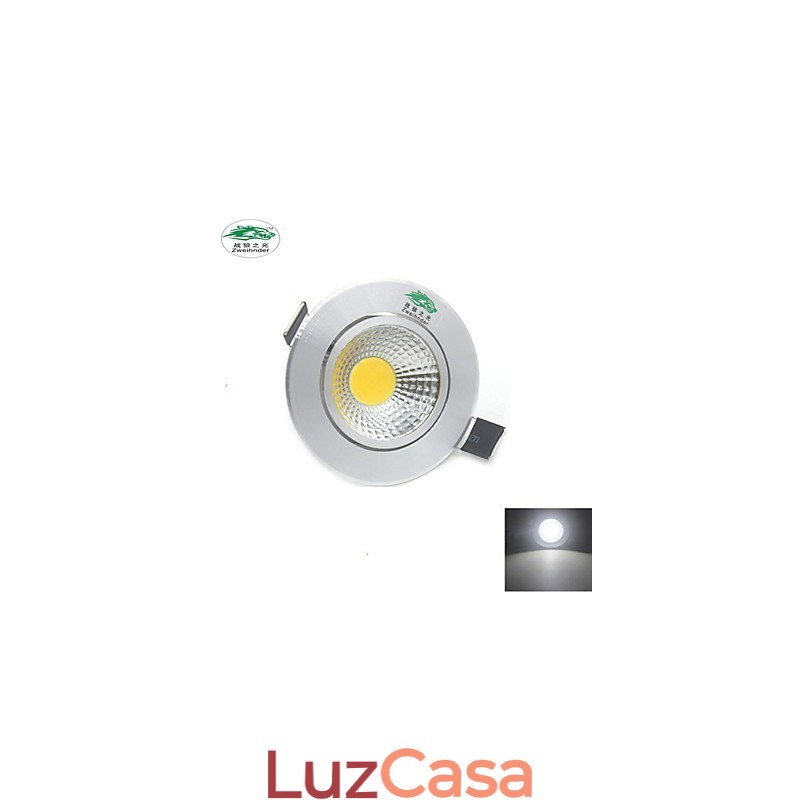 4PCS Zweihnder 3W 300Lm COB Lâmpada de teto Downlight Luz branca quente