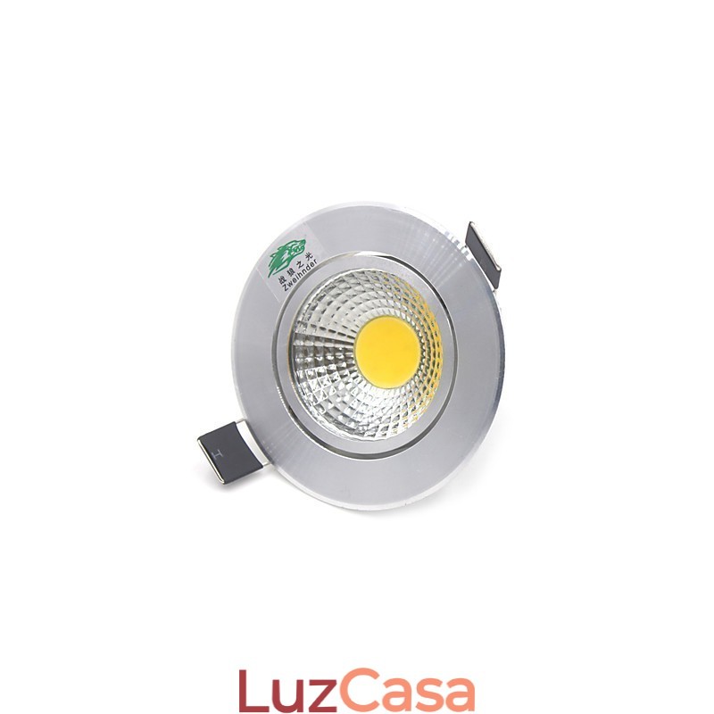 4PCS Zweihnder 3W 300Lm COB Lâmpada de teto Downlight Luz branca quente
