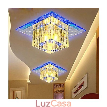Mini lâmpada de teto de cristal holofote SMD 3W lâmpada criativa tubo de luz colorida cor quadrado luz de cúpula Mini lâmpada de teto de cristal holofote SMD 3W lâmpada criativa tubo de luz colorida cor quadrado luz de cúpula