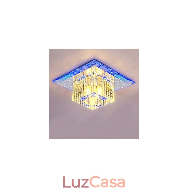 Mini lâmpada de teto de cristal holofote SMD 3W lâmpada criativa tubo de luz colorida cor quadrado luz de cúpula