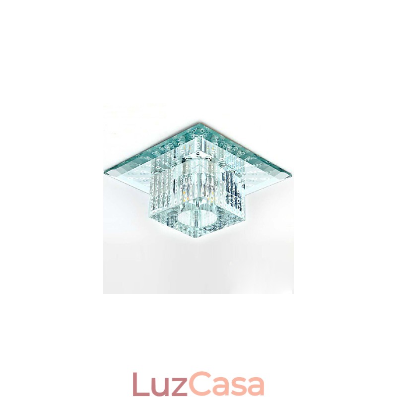 Mini lâmpada de teto de cristal holofote SMD 3W lâmpada criativa tubo de luz colorida cor quadrado luz de cúpula