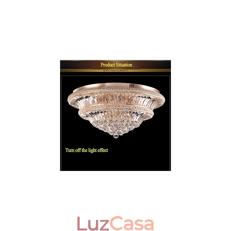 Moderno Luxo 9Modern Cristal Luz de Teto Absorver Luz Dome Diâmetro 80CM