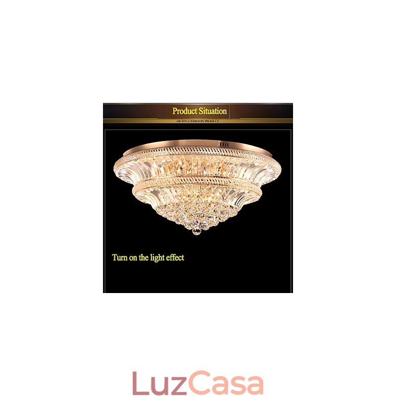 Moderno Luxo 9Modern Cristal Luz de Teto Absorver Luz Dome Diâmetro 80CM