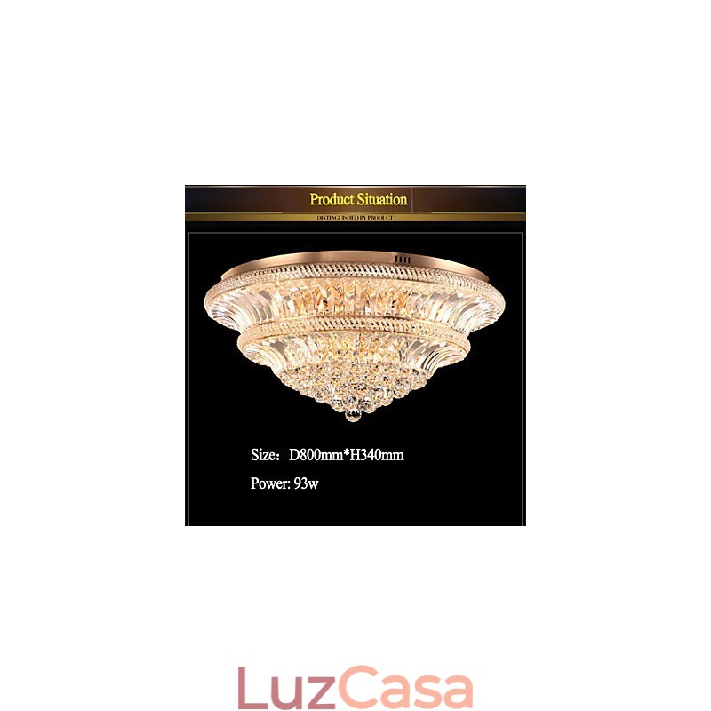 Moderno Luxo 9Modern Cristal Luz de Teto Absorver Luz Dome Diâmetro 80CM