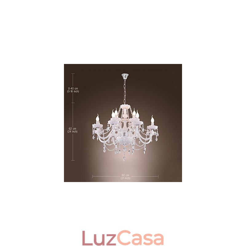 Lustre moderno contemporâneo galvanizado