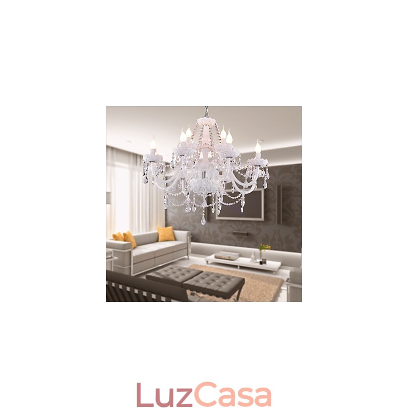 Lustre moderno contemporâneo galvanizado