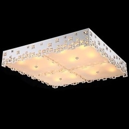 Cristal Flush Mount Moderno Contemporâneo Metal