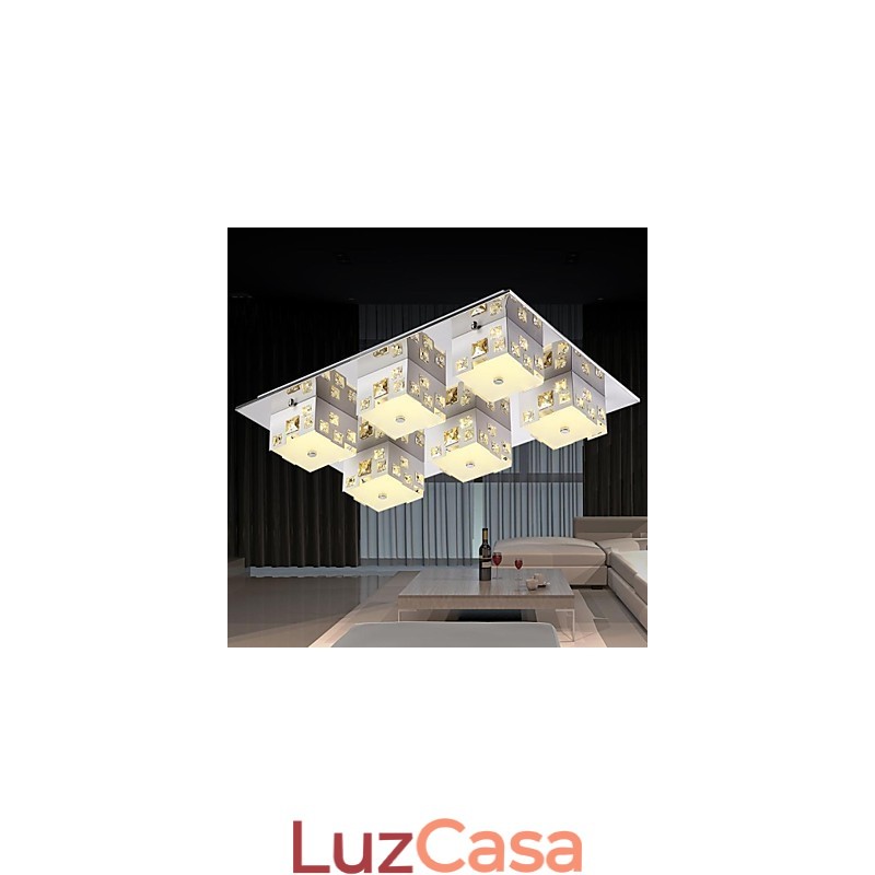 Luminária de teto 6 luzes moderna simples artística