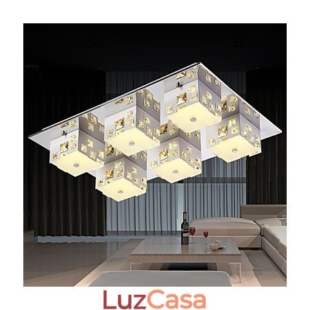 Luminária de teto 6 luzes moderna simples artística Luminária de teto 6 luzes moderna simples artística