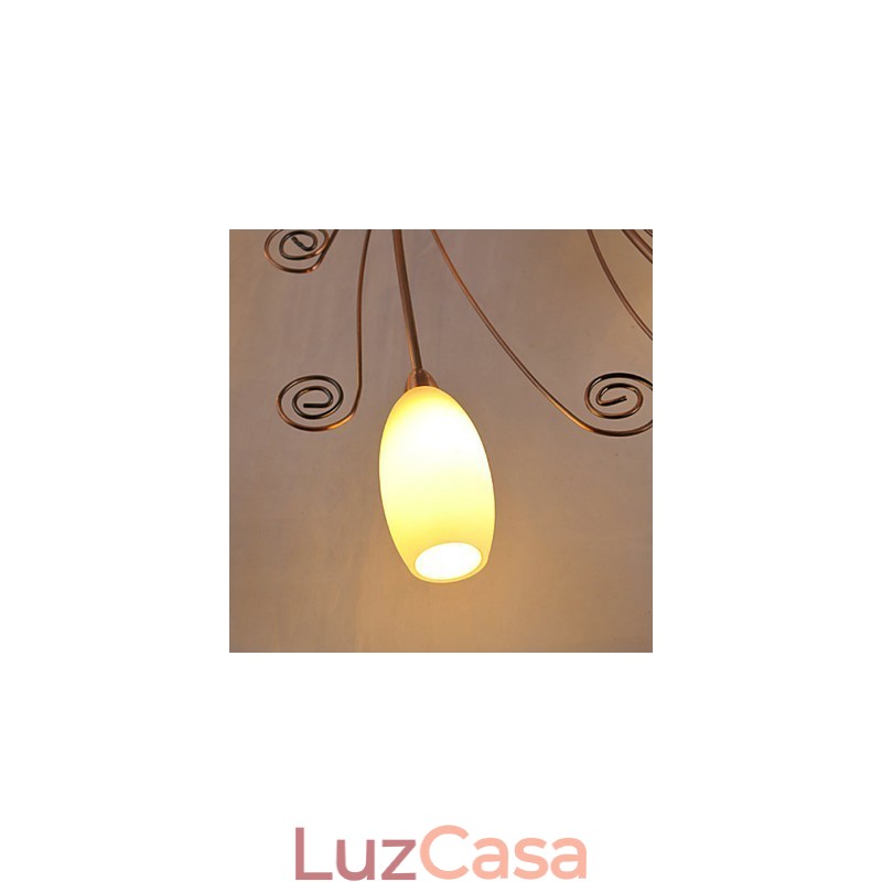 Luminárias Artísticas de Alumínio Flush Mount com 12 Luzes