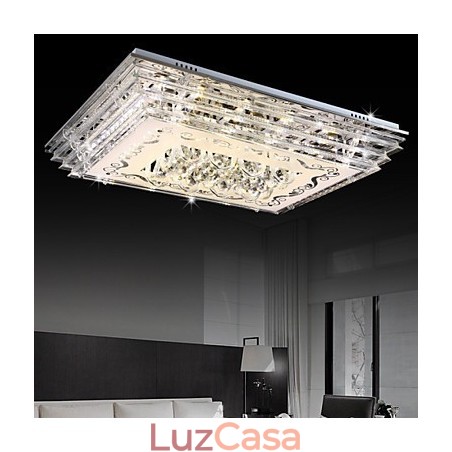 Luminária embutida de três cores com controle remoto, vidro moderno e contemporâneo Luminária embutida de três cores com controle remoto, vidro moderno e contemporâneo