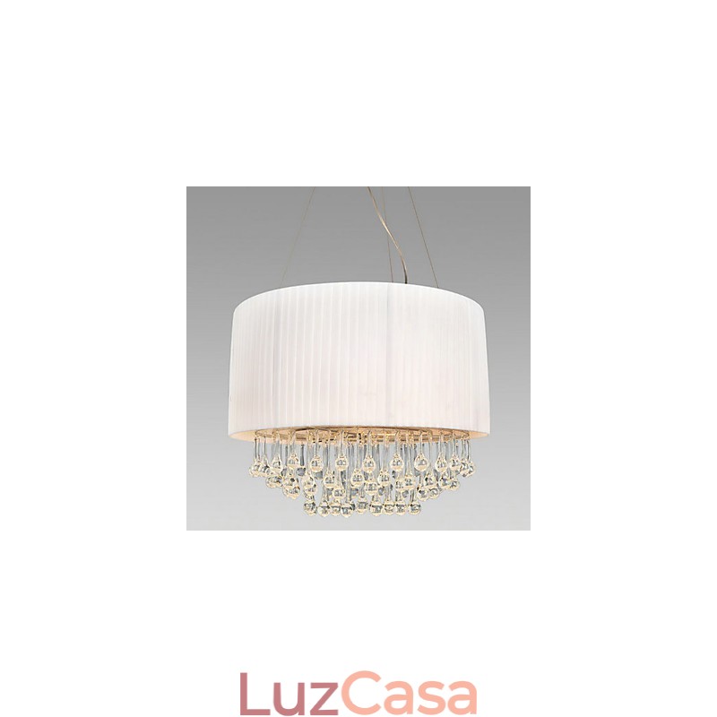 Luminária de teto de cristal com 5 luzes