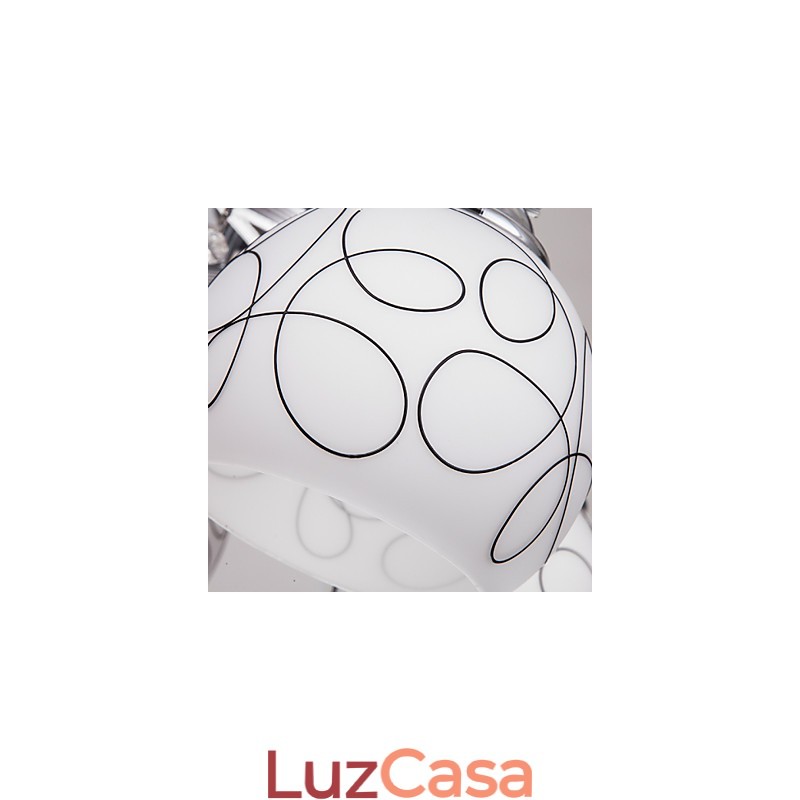 Lustre Moderno Cristal Living 8 luzes