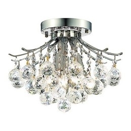Luminárias de embutir modernas de 3 luzes com contas de cristal