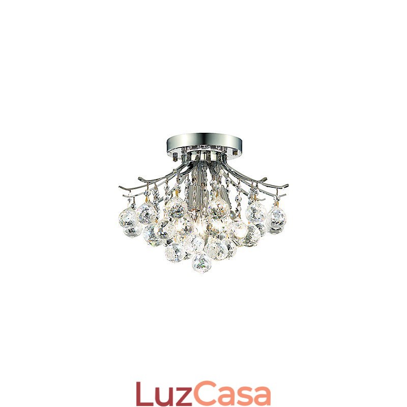 Luminárias de embutir modernas de 3 luzes com contas de cristal