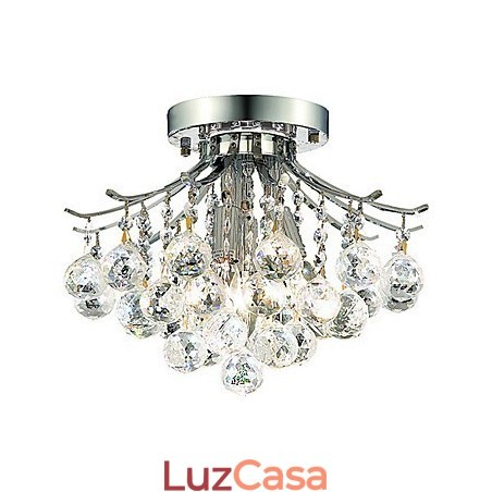 Luminárias de embutir modernas de 3 luzes com contas de cristal Luminárias de embutir modernas de 3 luzes com contas de cristal
