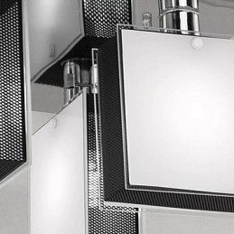 Montagem embutida moderna contemporânea em metal cromado