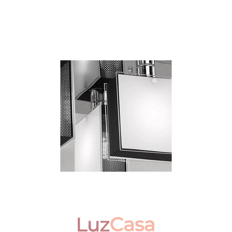 Montagem embutida moderna contemporânea em metal cromado