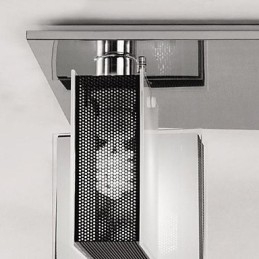 Montagem embutida moderna contemporânea em metal cromado