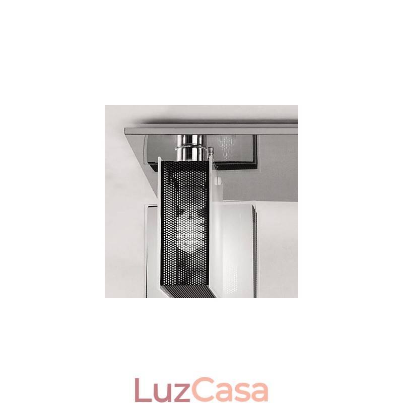 Montagem embutida moderna contemporânea em metal cromado