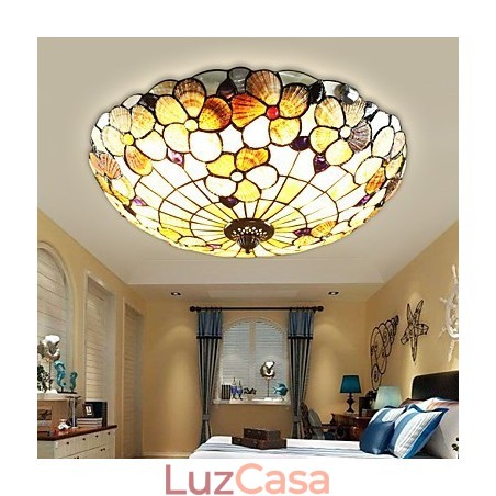 Conchas do Mar Mediterrâneo Absorvem Luz de Cúpula Chaminé Rural 50 Cm de Diâmetro Conchas do Mar Mediterrâneo Absorvem Luz de Cúpula Chaminé Rural 50 Cm de Diâmetro