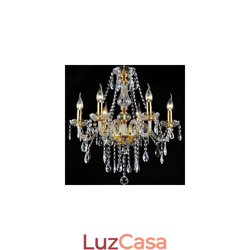 Lustre de cristal galvanizado tradicional clássico moderno contemporâneo