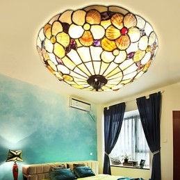 Conchas do Mar Mediterrâneo Absorvem Luz de Cúpula Chaminé Rural 50 Cm de Diâmetro