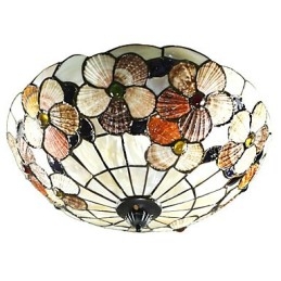 Conchas do Mar Mediterrâneo Absorvem Luz de Cúpula Chaminé Rural 50 Cm de Diâmetro