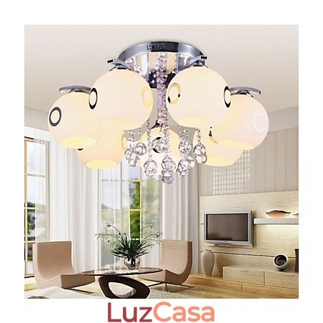 Montagem embutida Cristal Moderno Contemporâneo Vidro Montagem embutida Cristal Moderno Contemporâneo Vidro