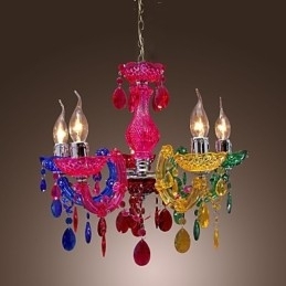 Lustre de acrílico cromado cristal clássico tradicional
