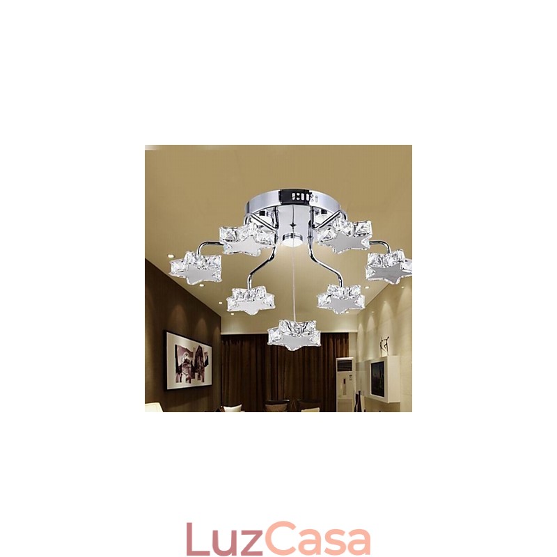 Montagem embutida 7 luzes moderno galvanizado inoxidável