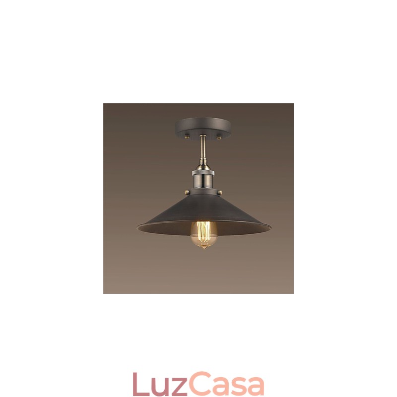 Mini luminária de teto Edison vintage 1 luz de metal embutida