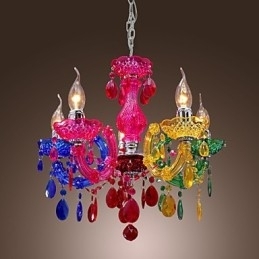 Lustre de acrílico cromado cristal clássico tradicional