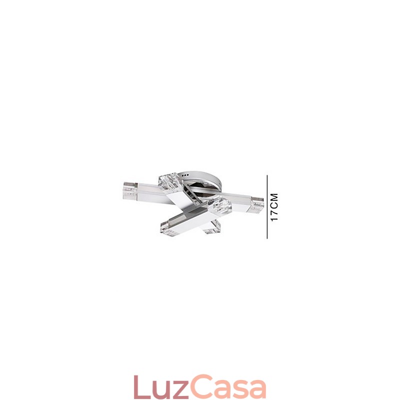 Luminária de teto moderna com 6 luzes em design chique