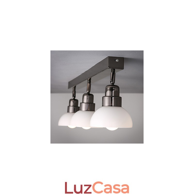 Luminária de cabeça Trinal de montagem embutida, vidro branco, moldura de alumínio, moderna e moderna