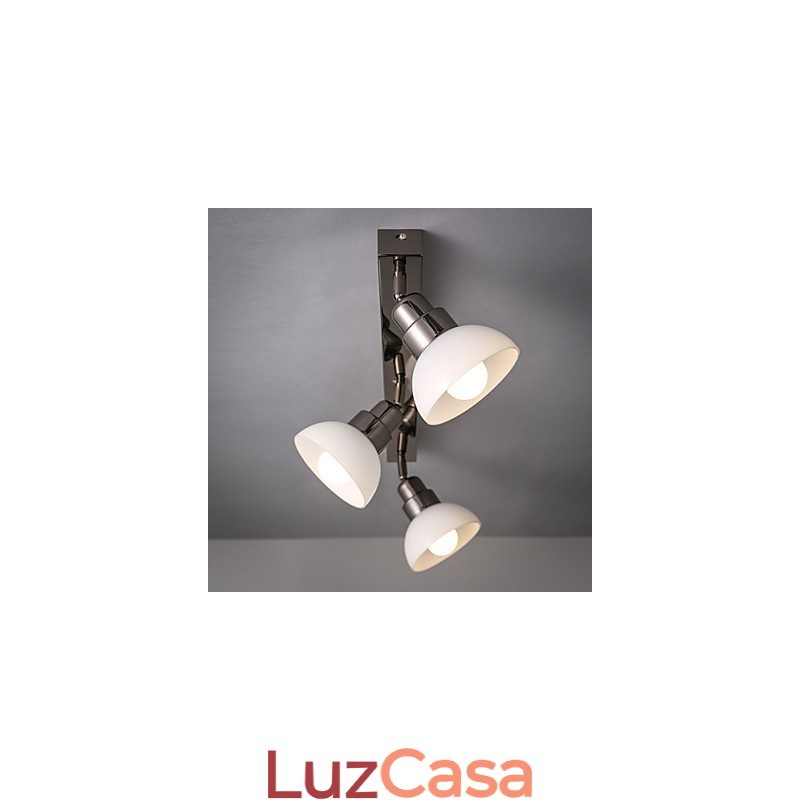 Luminária de cabeça Trinal de montagem embutida, vidro branco, moldura de alumínio, moderna e moderna