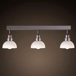 Luminária de cabeça Trinal de montagem embutida, vidro branco, moldura de alumínio, moderna e moderna
